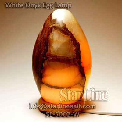 White Onyx Egg Lamp